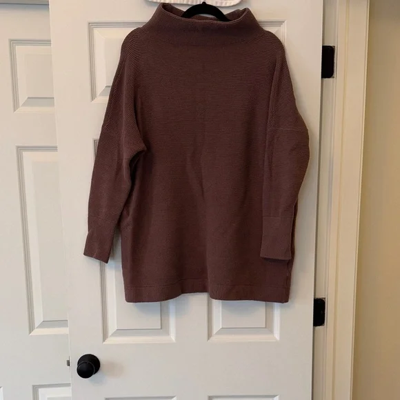 Free People Brown Mock Turtleneck Sweater - Picture 1 of 5